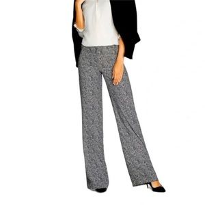 🔵White House Black Market Wide Leg Gray Speckled Trousers Size 4